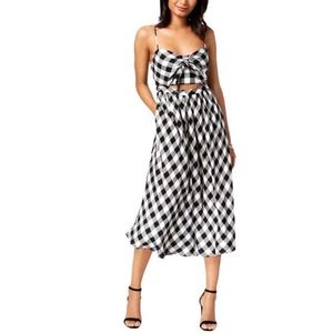 Bardot Black & White Ibiza Gingham Sundress 10